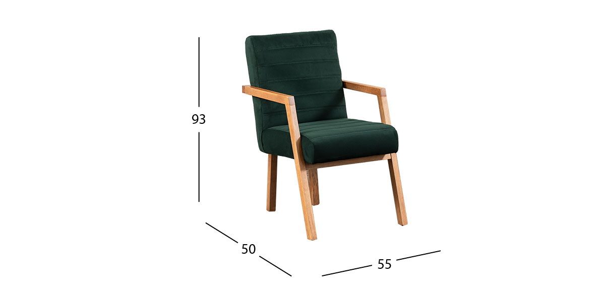 Sillón Ocasional Terciopelo Orissa Verde Esmeralda