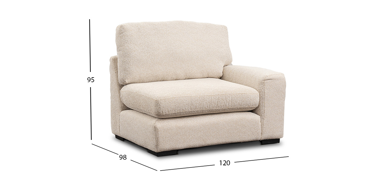 Sillón Con Brazo Derecho Creta Plus Algodón