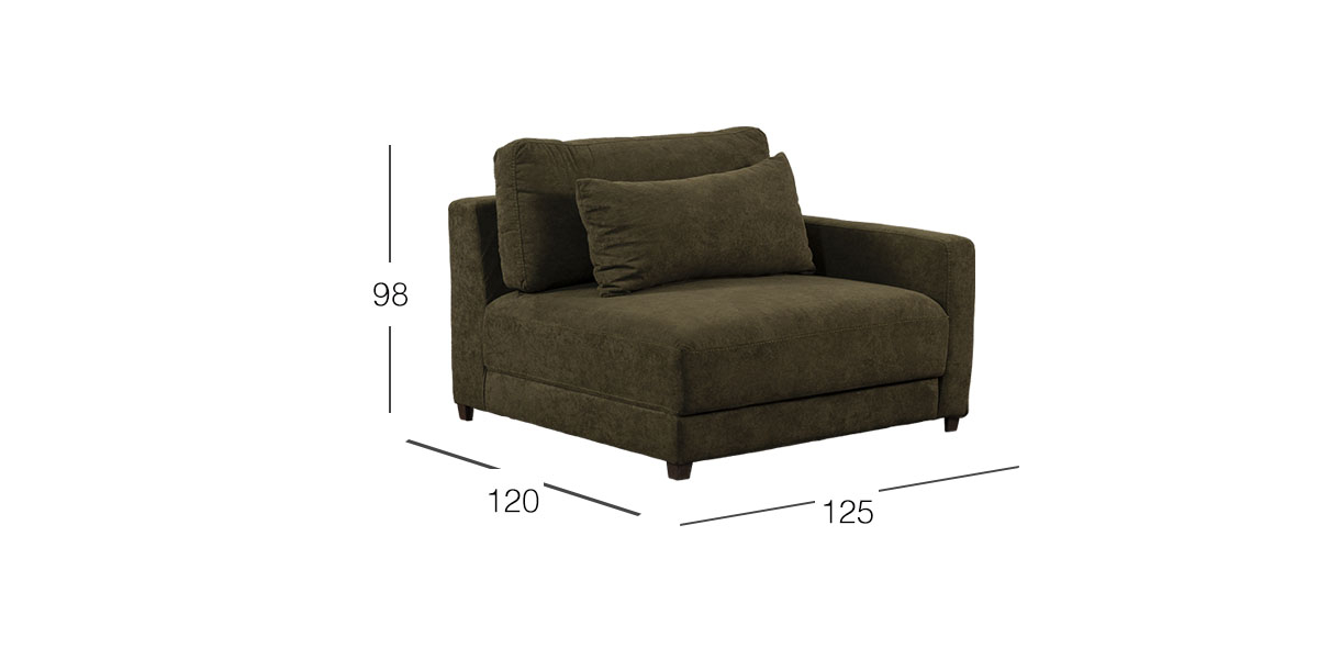 Sillón Brazo Derecho Eland CL Verde