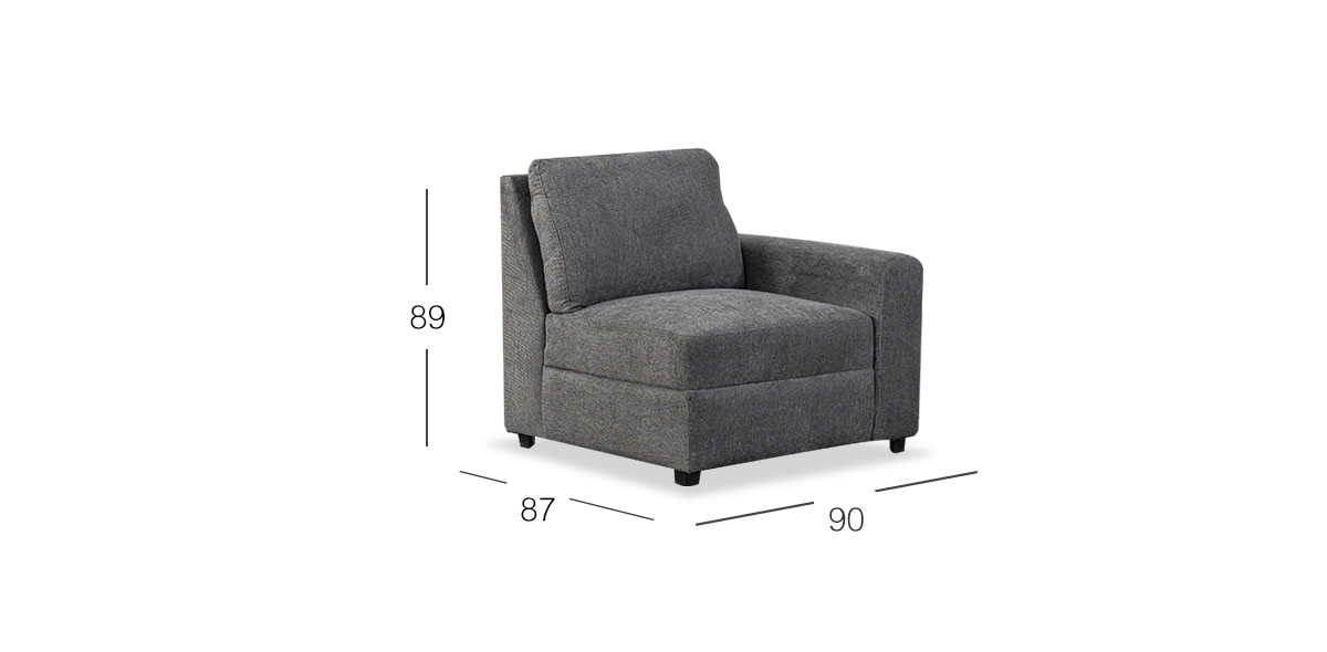 Sillón Elite Gris Charcoal