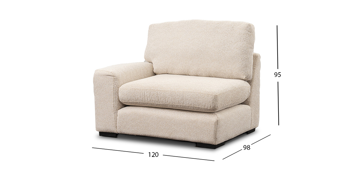 Sillón Con Brazo Izquierdo Creta Plus Algodón