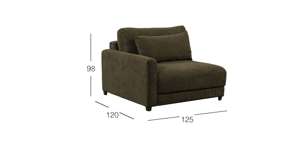 Sillón Brazo Izquierdo Eland CL Verde