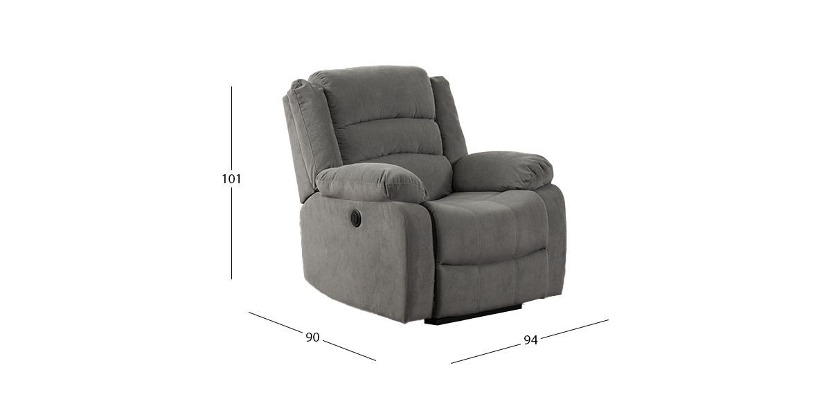 Sillón Con Reclinable Eléctrico Sedona Gris