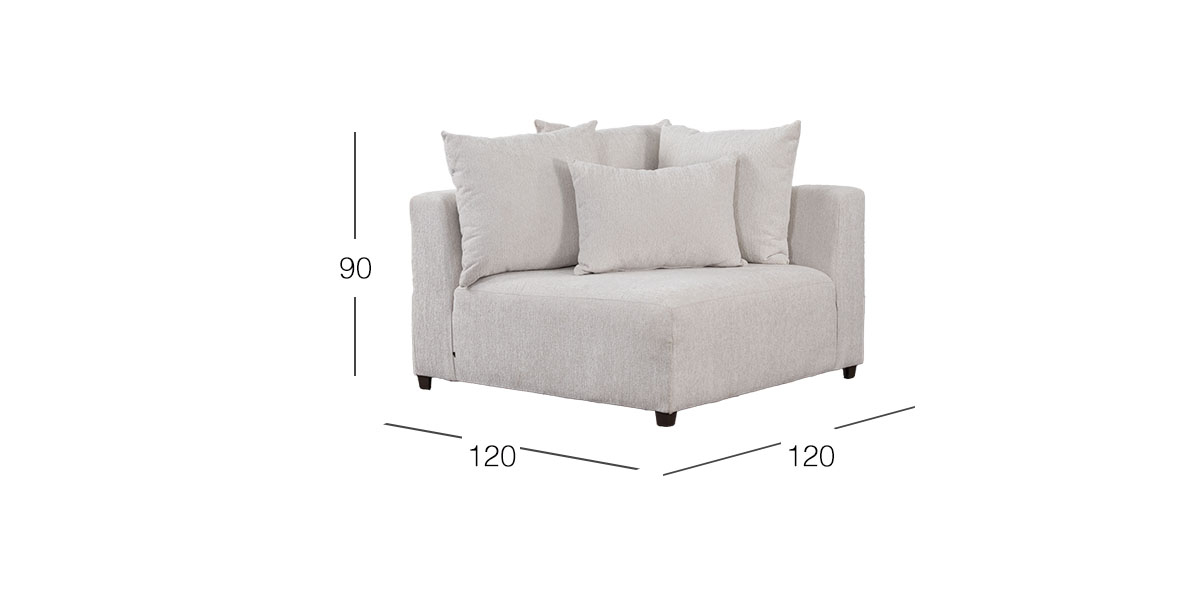 Sillón Esquinero Molarin CL Blanco