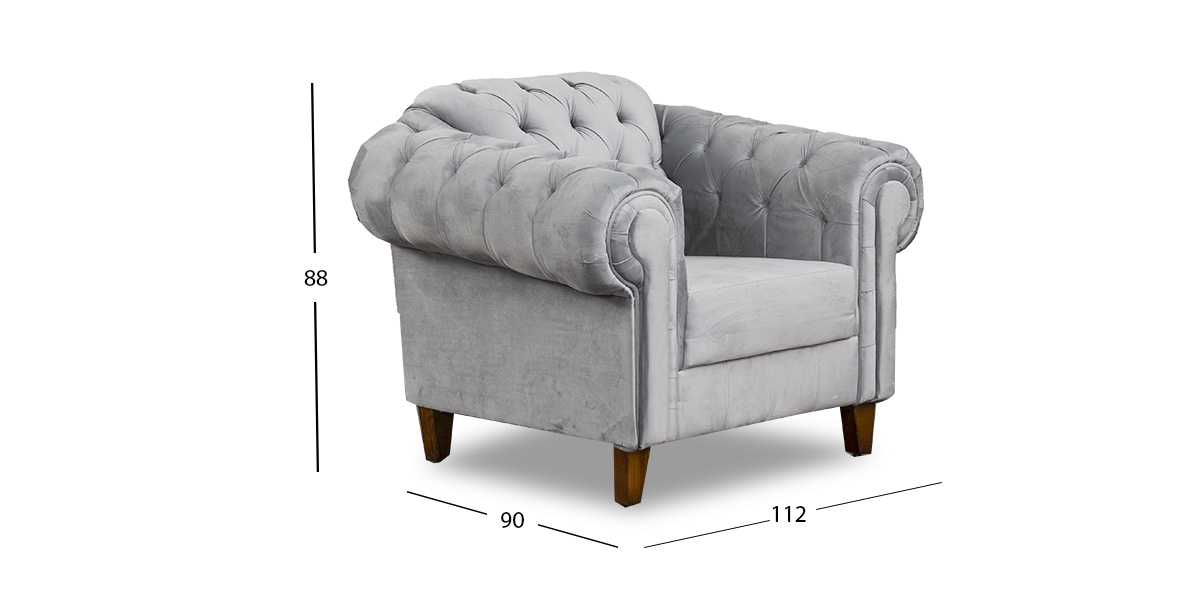 Sillón Alessandra Plata