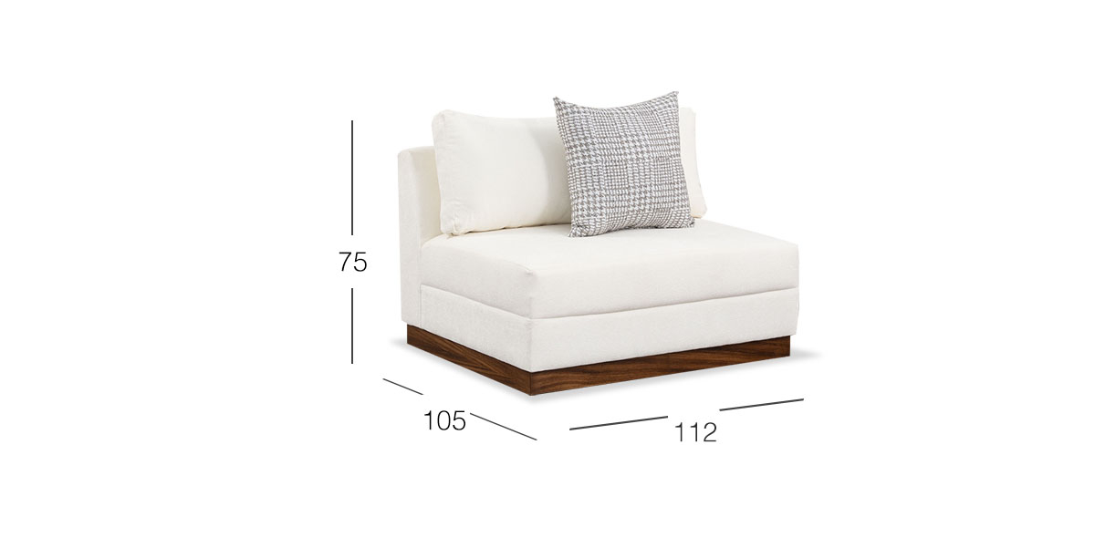 Sillón Sin Brazo Alice II Blanco