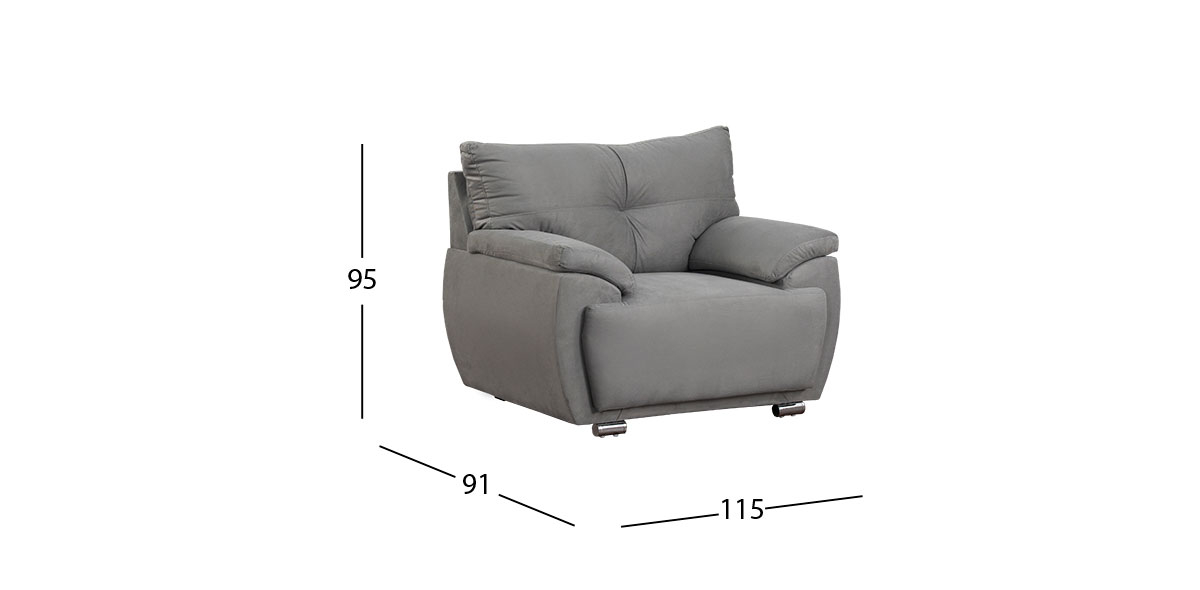 Sillón Cartagena Soft Gris Oxford