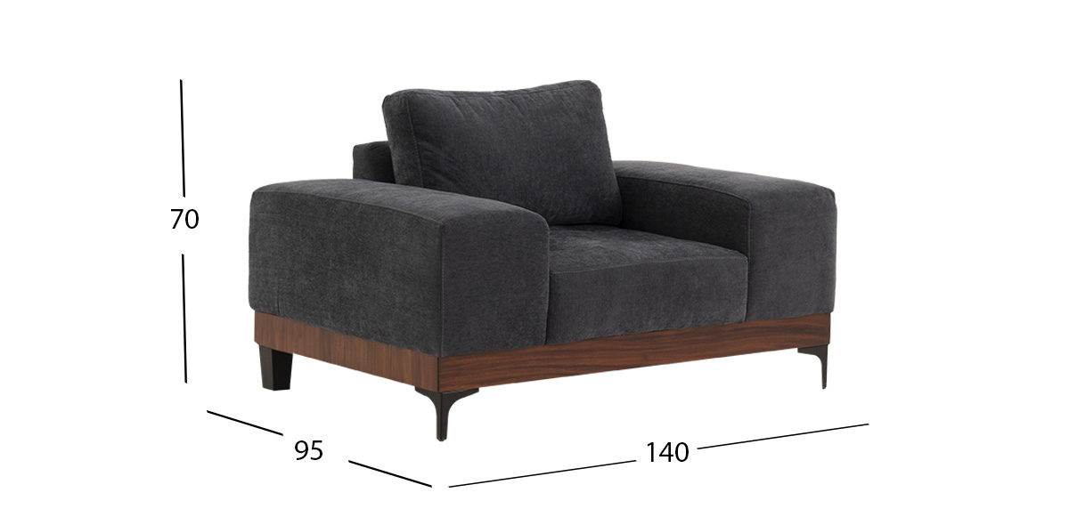 Sillón Maya Gris Oxford
