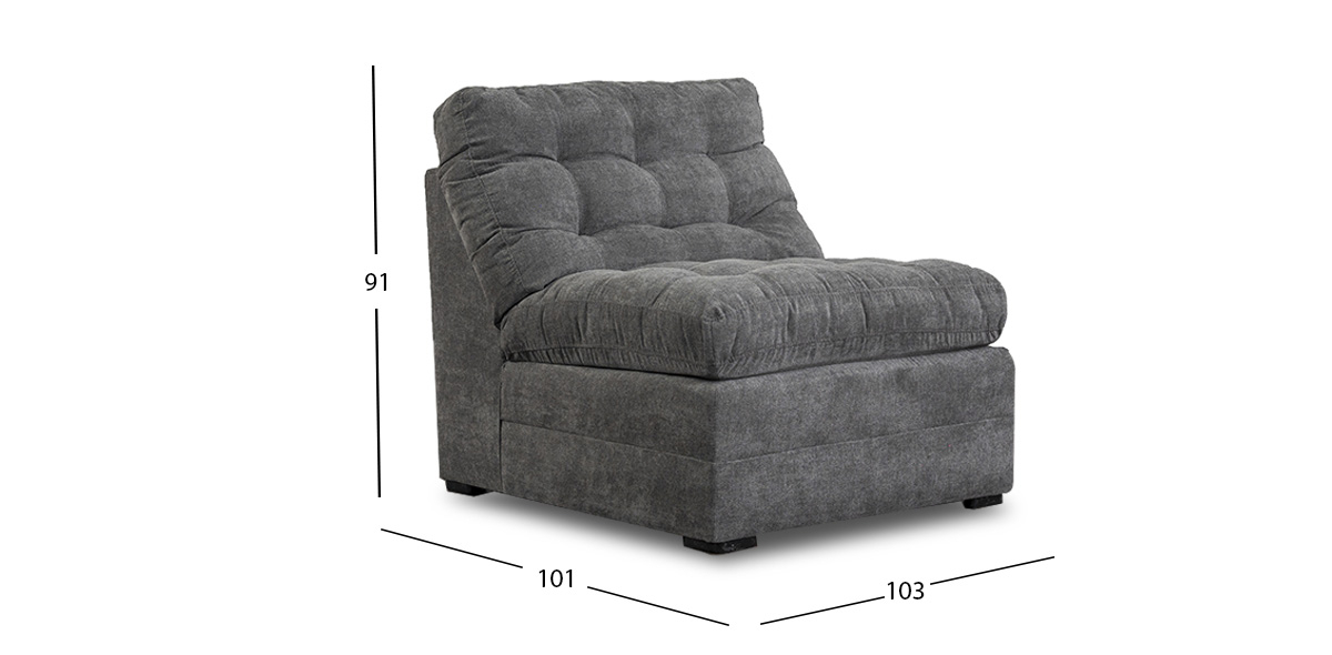 Sillón Sin Brazos Morrison New Gris