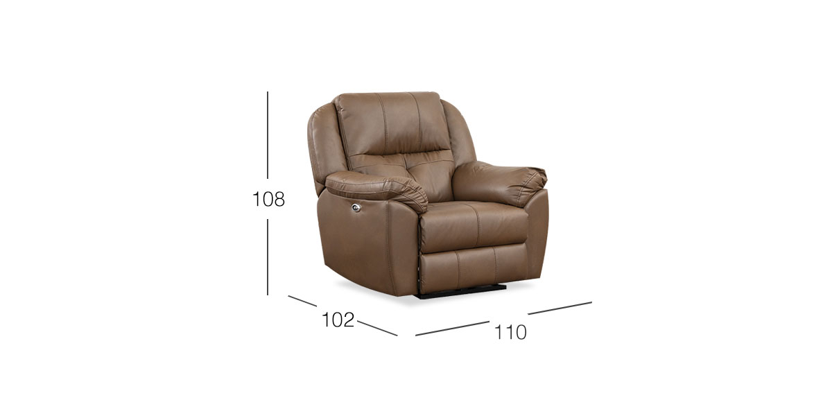 Sillón Con Reclinable Eléctrico Prescot Air Café