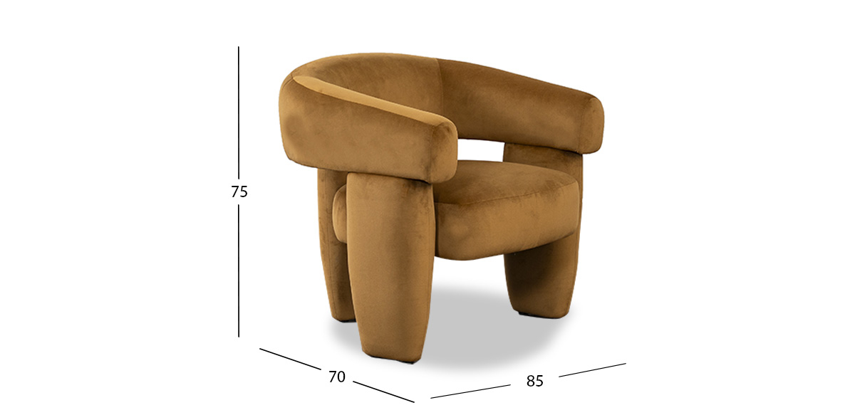 Sillón Velvetta Amarillo