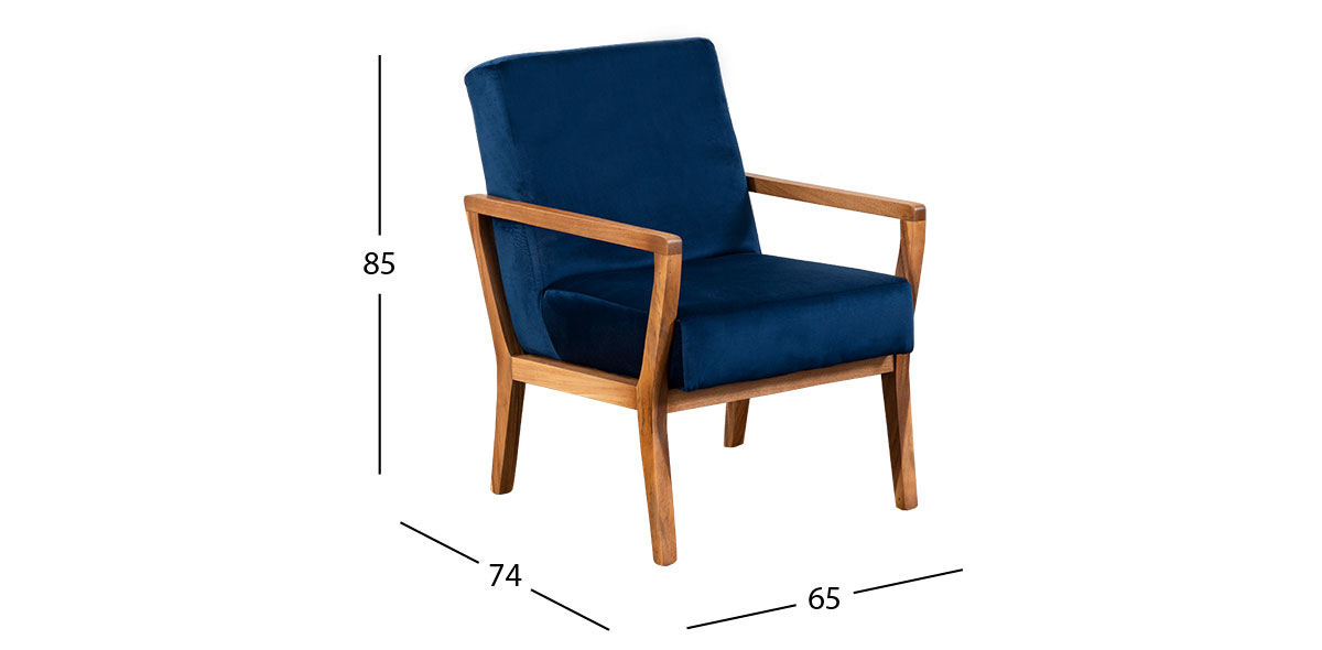 Sillón Ocasional Parota Donovan Azul Zafiro