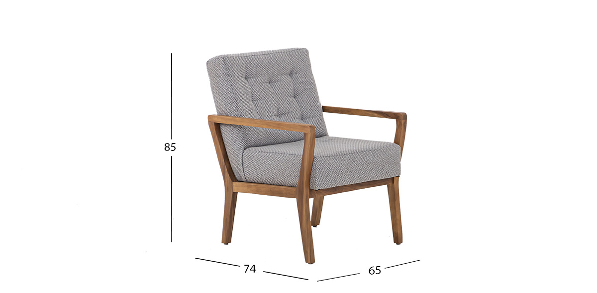 Sillón Ocasional Parota Donovan Gris