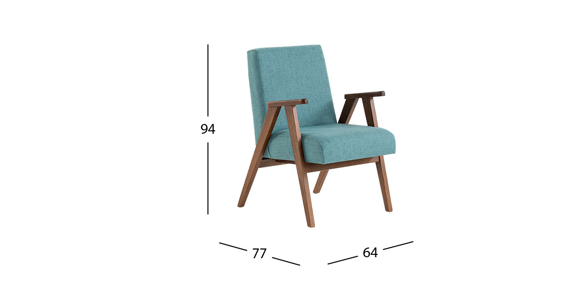 Sillón Ocasional Norton Fiora Turquoise