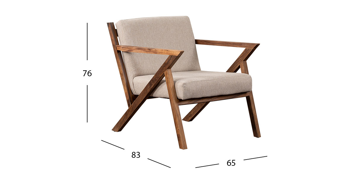 Sillón Ocasional Parota Romeo Beige