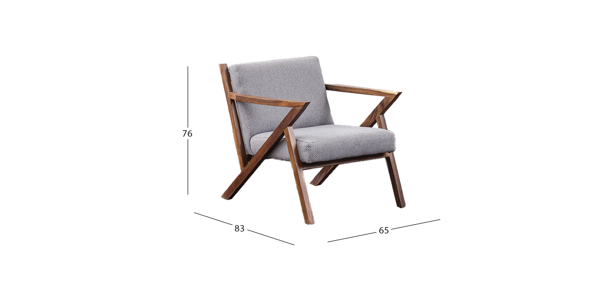 Sillón Ocasional Parota Romeo Gris