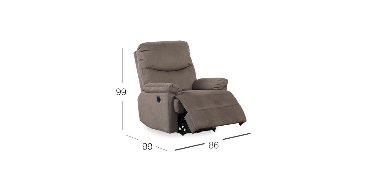 Sillón Reclinable Eléctrico Dum PL Café