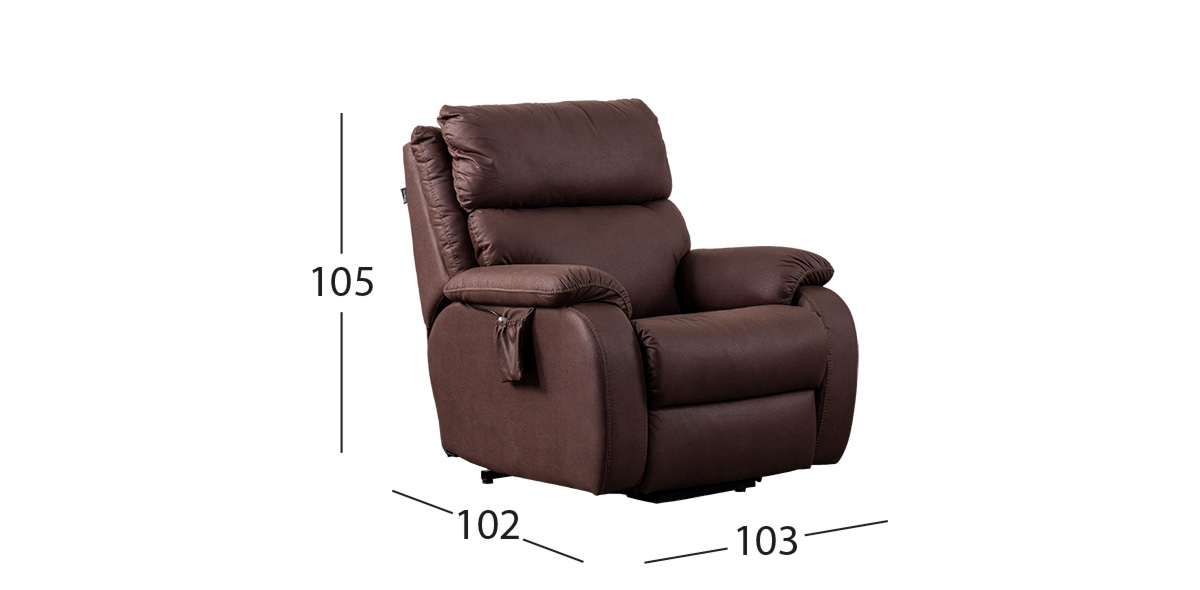 Sillón Con Reclinable Eléctrico Rest Chocolate (Boal)