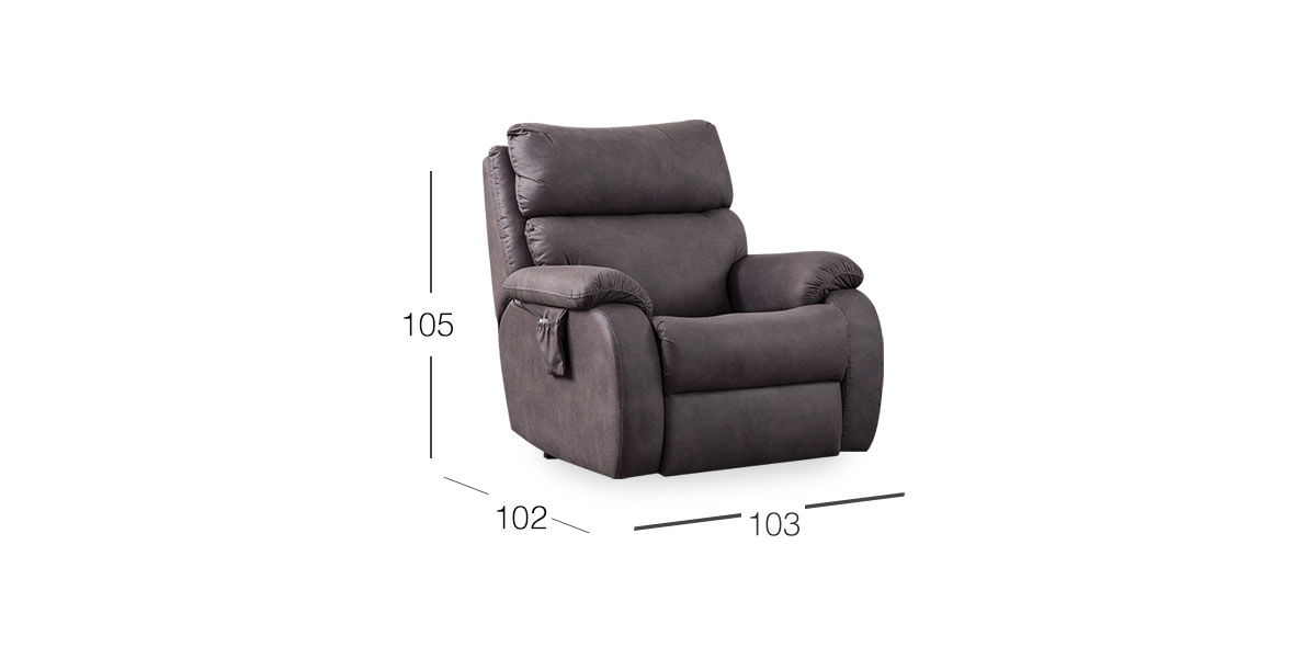 Sillón Con Reclinable Eléctrico Rest Gris (Boal)
