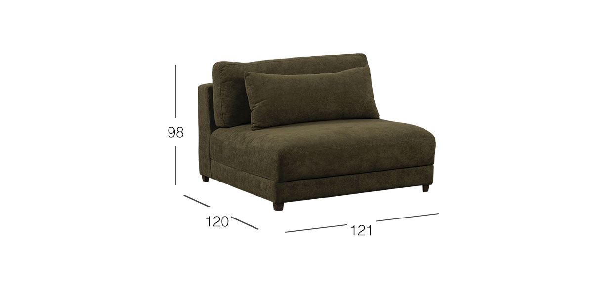 Sillón Sin Brazo Eland CL Verde