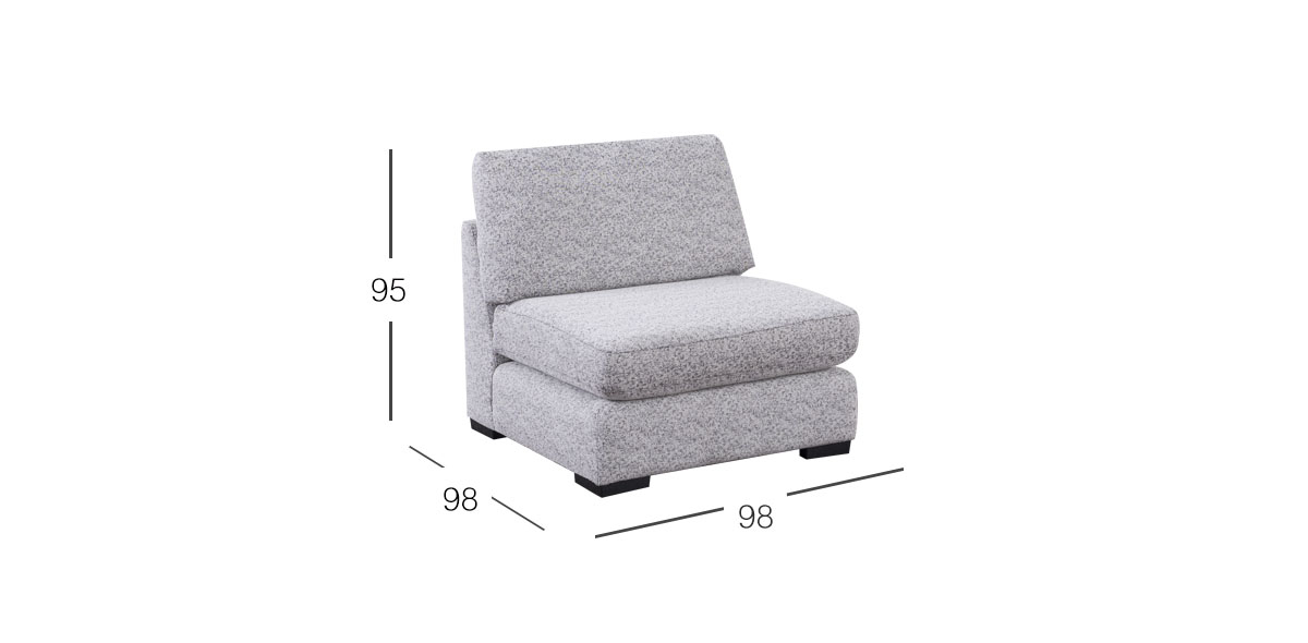Sillón Sin Brazo Creta Plus Moka