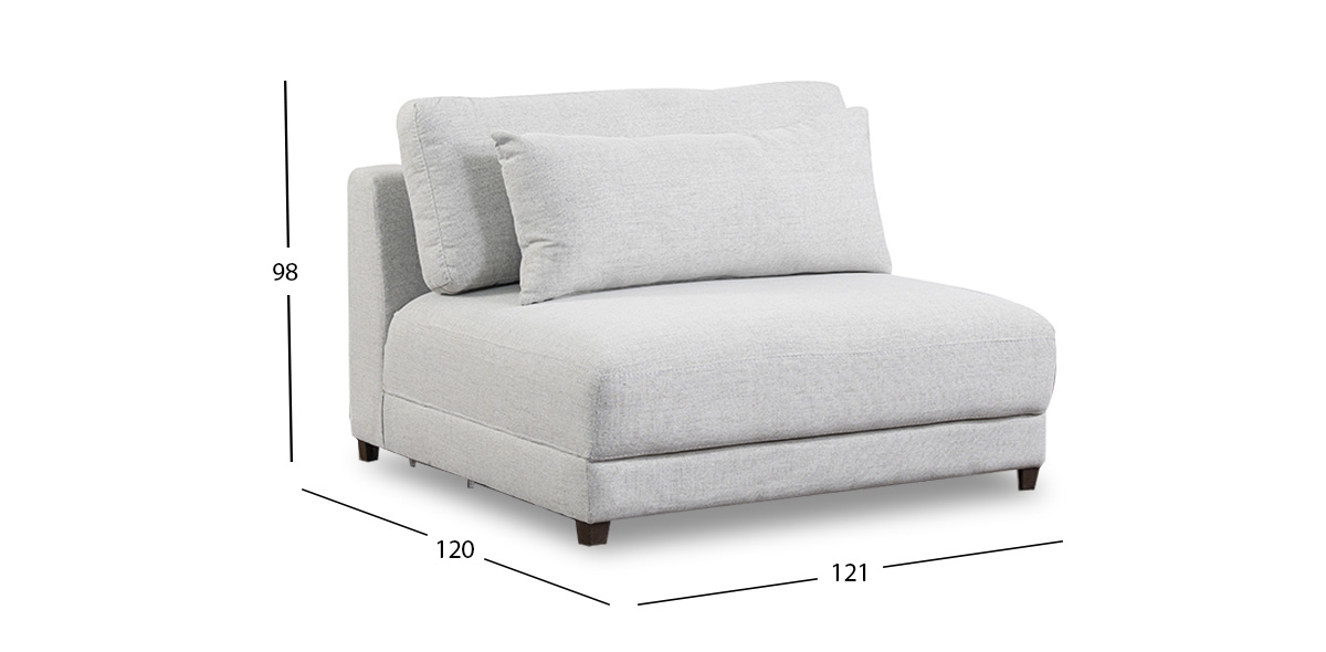 Sillón Sin Brazo Eland CL Gris
