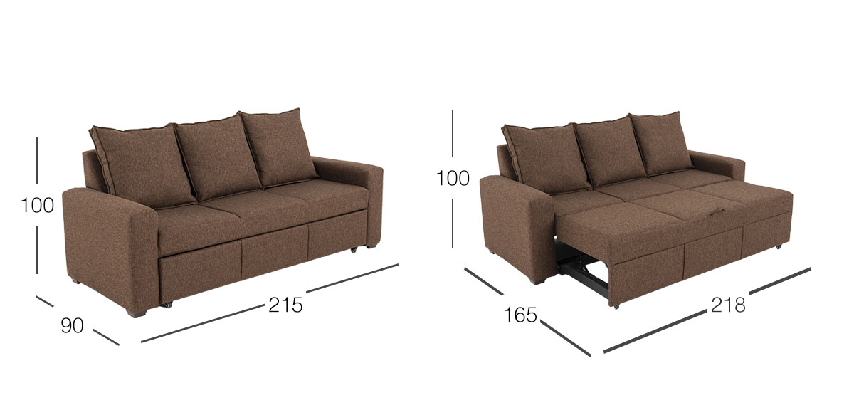 Sofá Cama Toronto Café