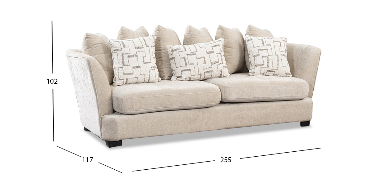 Sofá 3 Plazas Opulent Beige