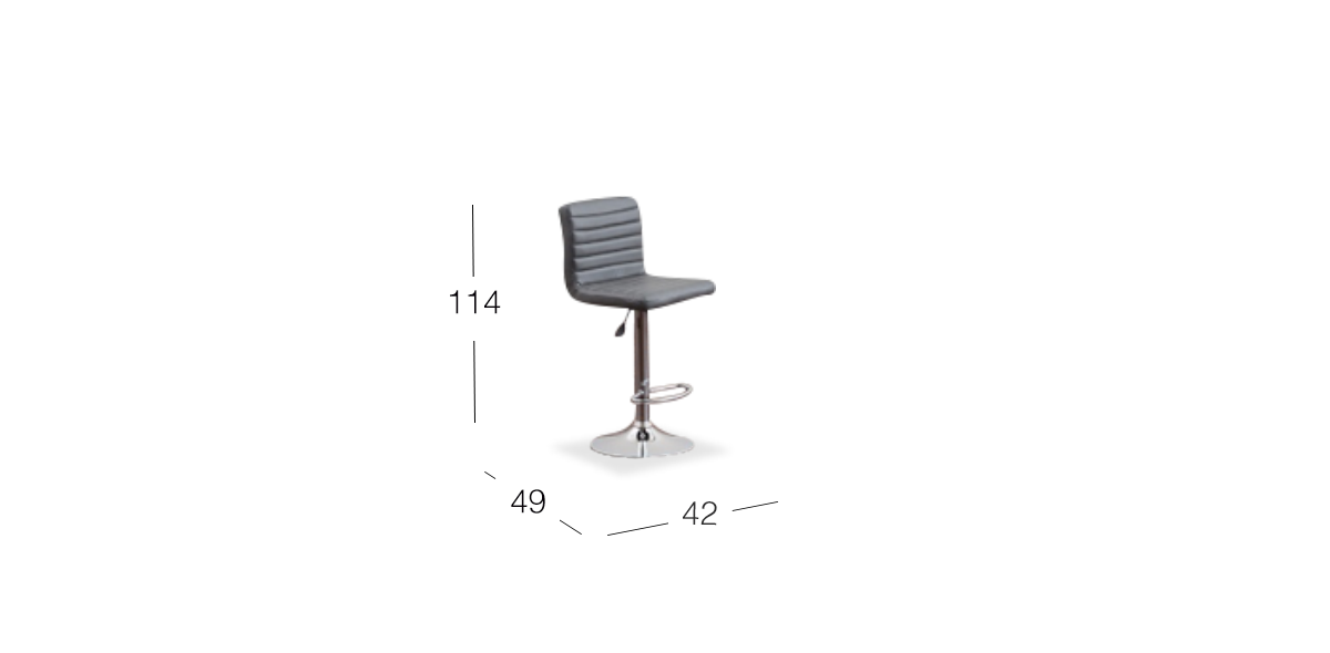 Banco Bar Spira 8180 Gris 