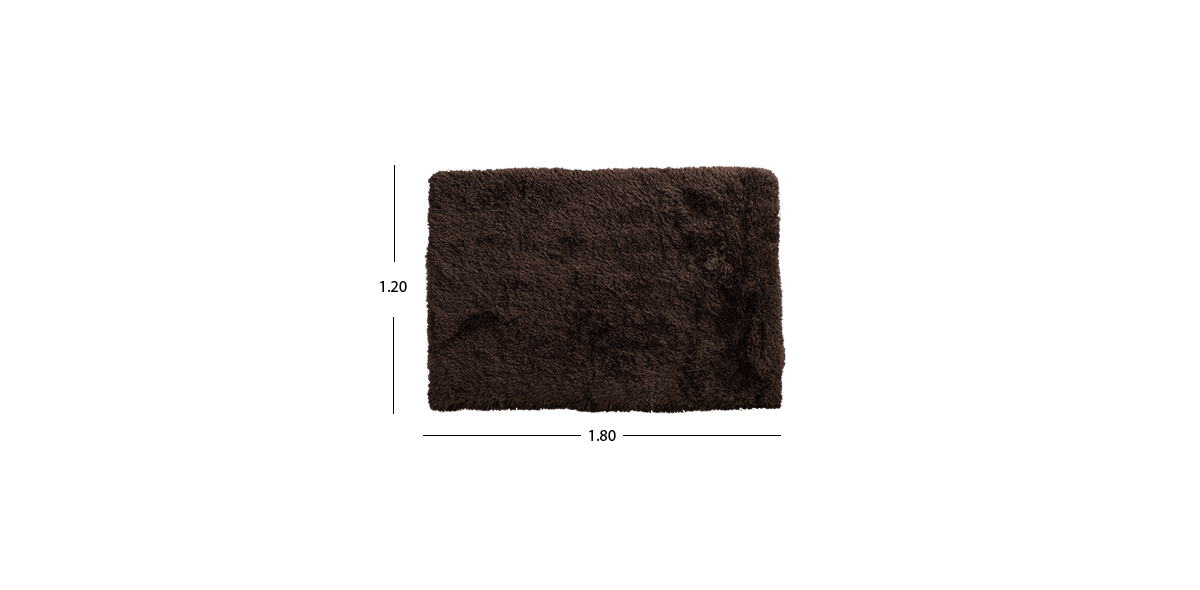 Tapete Decorativo 180x120 Cm Shaggy Café