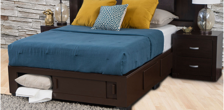Base De Cama Cajonera Matrimonial Koren Café Moka