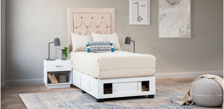 Base De Cama Cajonera Individual Koren Blanco