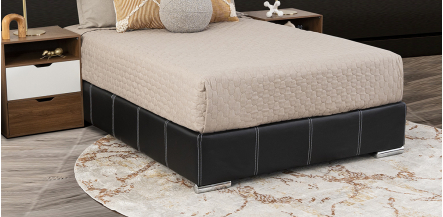 Base De Cama Matrimonial Vielka Negro