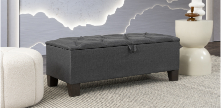 Baúl Pie de Cama Cleo  New Gris
