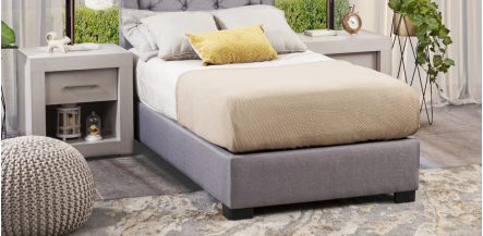Base De  Cama Individual Gianna Plata