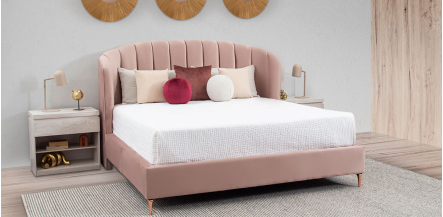 Cama King Size Anika Rosa