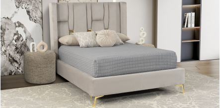 Cama Matrimonial Gold Gris