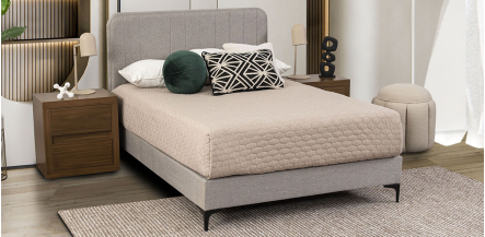Cama Matrimonial Cortes Beige