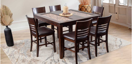 Comedor Alto Manila Acacia 7 Piezas