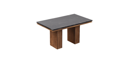 Mesa Comedor Rectangular De Mármol 150 X 90 Cm Alessia Negro
