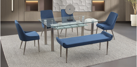 Comedor Rectangular Enkel II Azul 6 Piezas