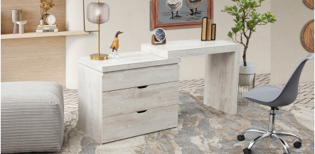 Cómoda Con Escritorio Haití Blanco