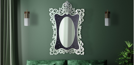 Espejo De Pared 149 X 99 Cm Plata