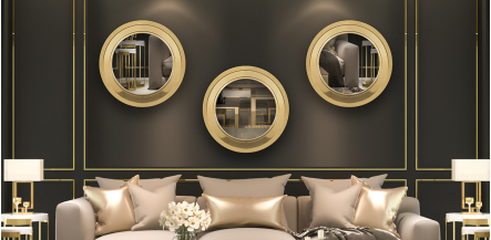 Espejo De Pared Mirror Royal Gold 