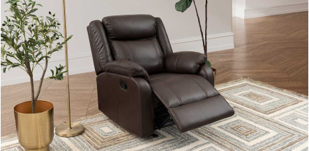 Sillón Con Reclinable Walter Café