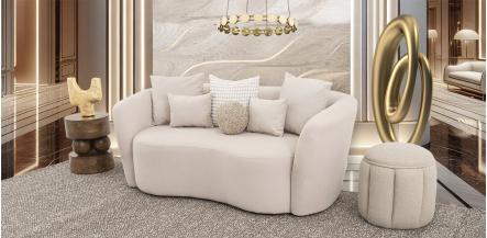 Sofá 2 Plazas Alana Beige