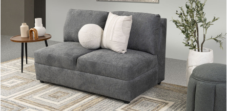 Sofá 2 Plazas Elite Gris Charcoal 