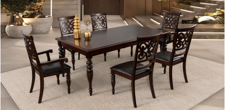 Comedor Con Extensión Varsovia Pl Café 7 Piezas