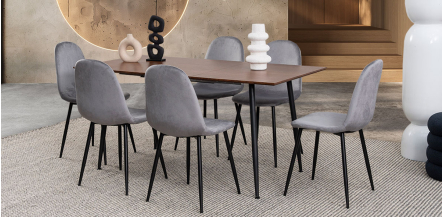 Comedor Con Extensión Camargo Gris 7 Piezas