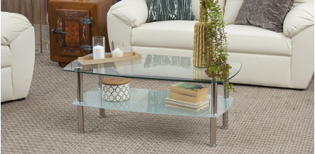 Mesa de Centro Cristal Templado Kenza